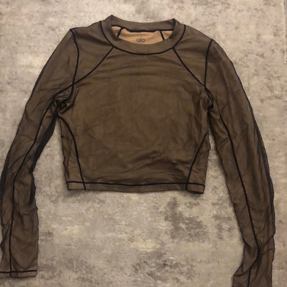 Alo yoga mesh crop top size M - Picture 1 of 4